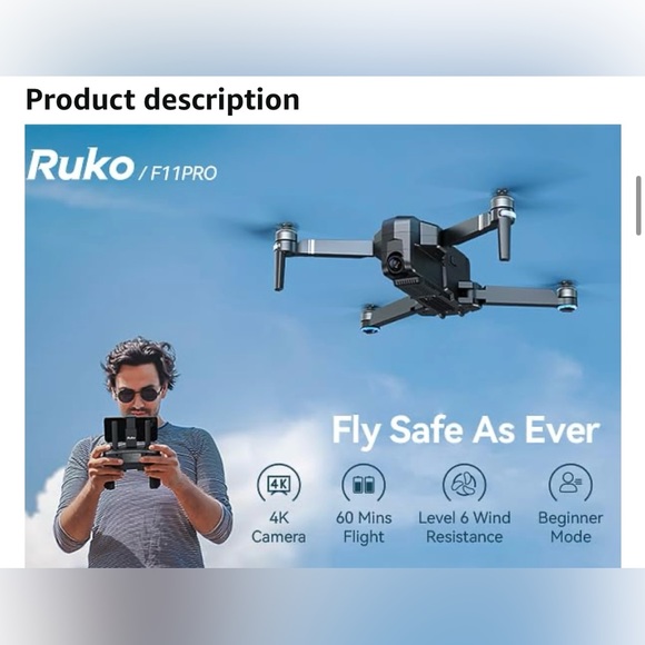 Ruko Eye in the Sky F11 Pro Drone 4K UHD camera FAA compliant - Picture 10 of 12